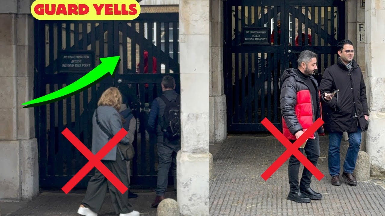 CHAOS! Guard Screams at Tourists Blocking Horse Arch — Police Stand By 👮‍♀️