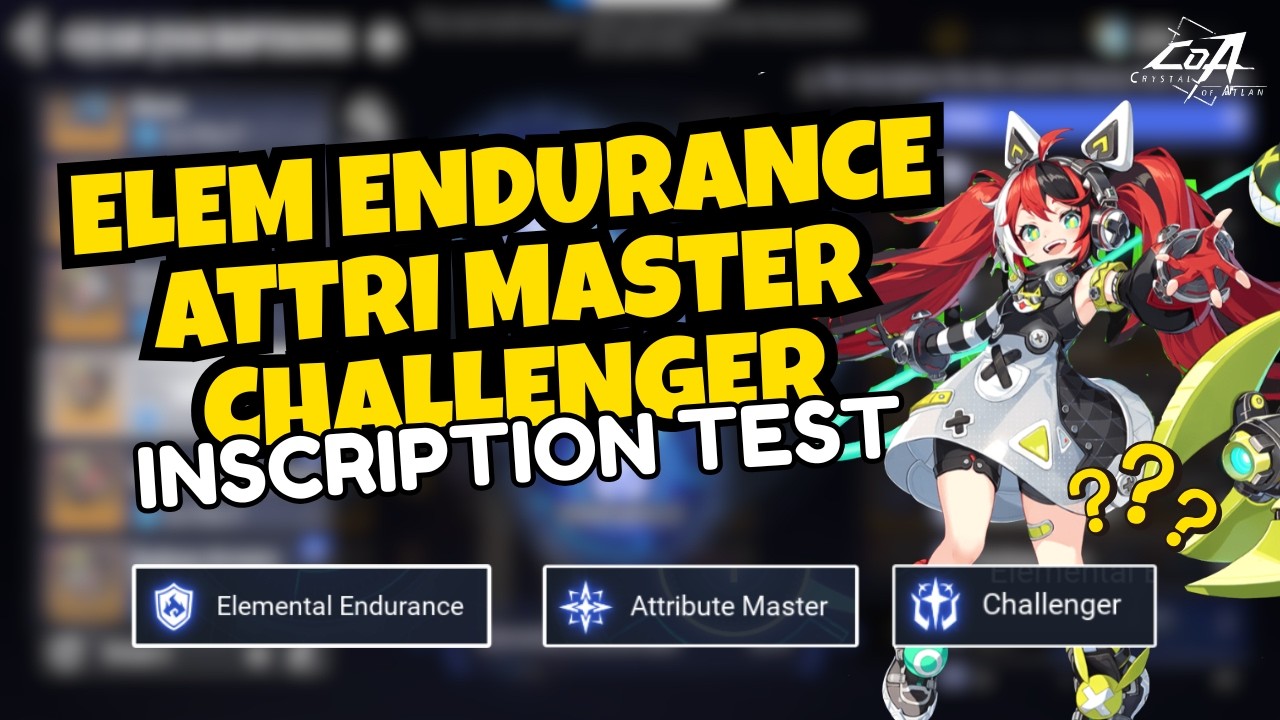 BEST TRINKET INSCRIPTION? | Elemental Endurance vs Attribute Master vs Challenger | Crystal of Atlan