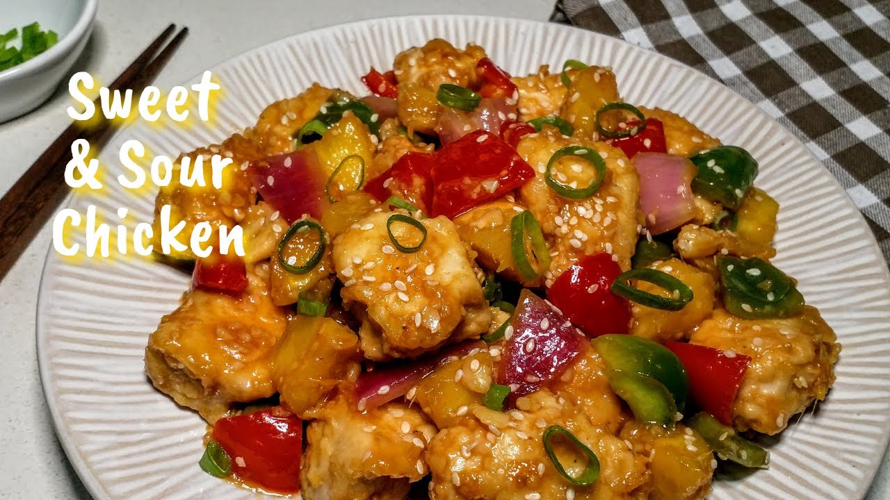 Sweet & Sour Chicken 🐔 healthier option - no deep frying
