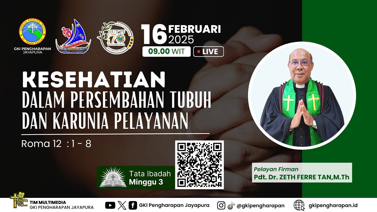 (16 FEBRUARI 2025) IBADAH MINGGU JAM 09.00 WIT