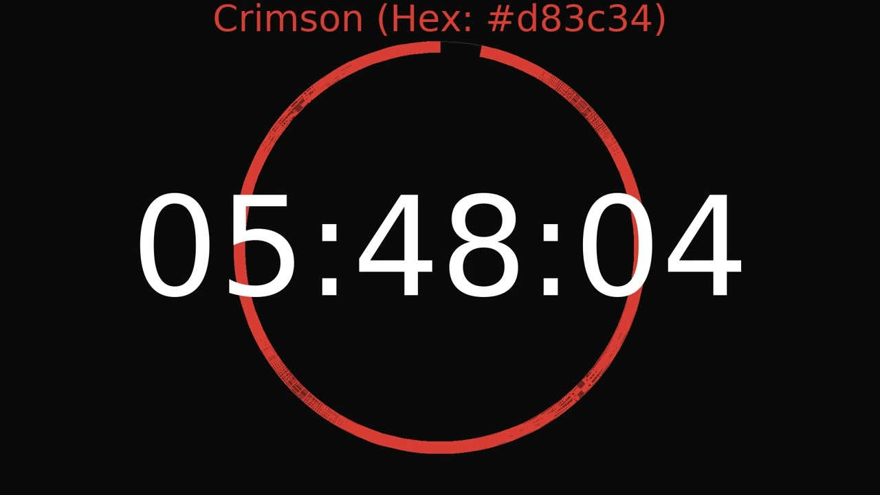 6 Hour Timer | Crimson Colour