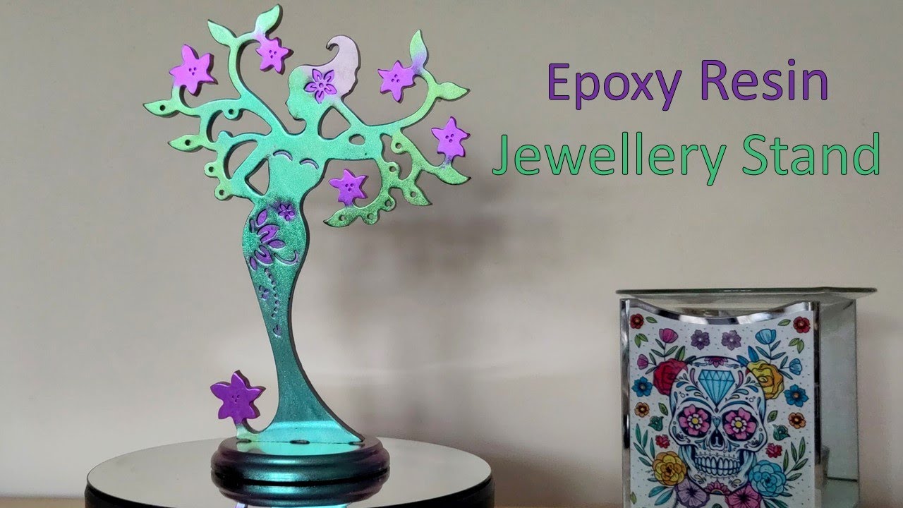 Epoxy Resin + Chameleon Powder Jewellery Stand - Bit of a Disaster!