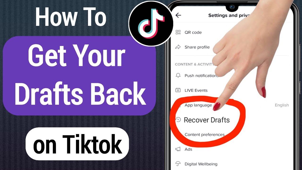 How To Get Your Drafts Back on Tiktok (Android & iOS) | tiktok deleted video recover