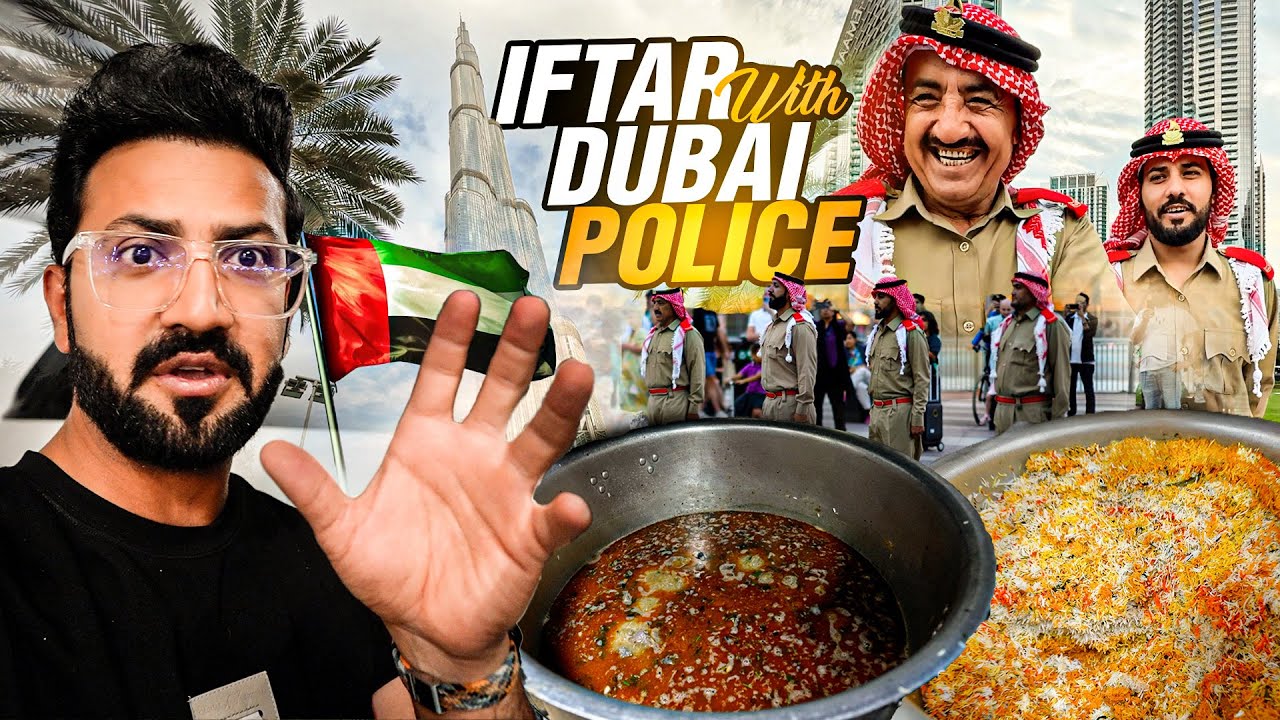 IFTAR with Dubai Police Front of Burj Khalifa & 91 Years Old Street Food in Dubai