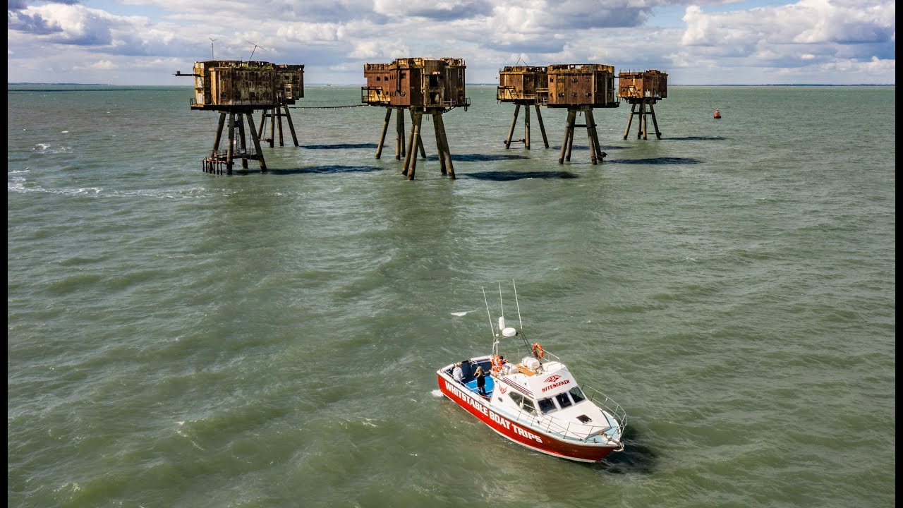 Maunsell Forts - Redsands by drone (4k)