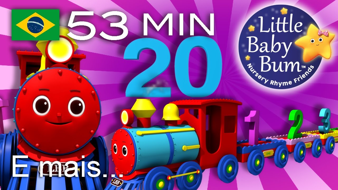 A canção do trem com os números de 1 a 20 | E muitas mais Canções de Ninar | LittleBabyBum!