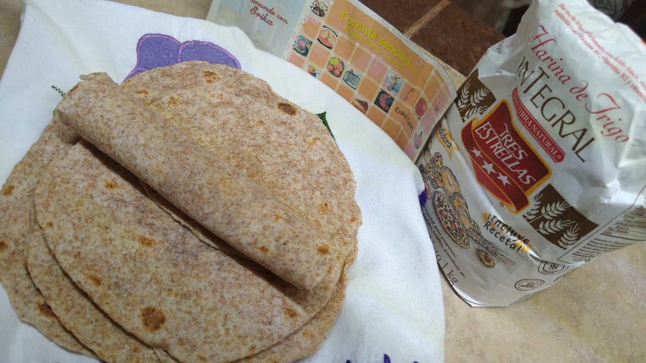 TORTILLAS DE HARINA DE TRIGO INTEGRALES MUY SUAVES Y DELICIOSAS🌸COCINANDO CON ERIKA 🌸