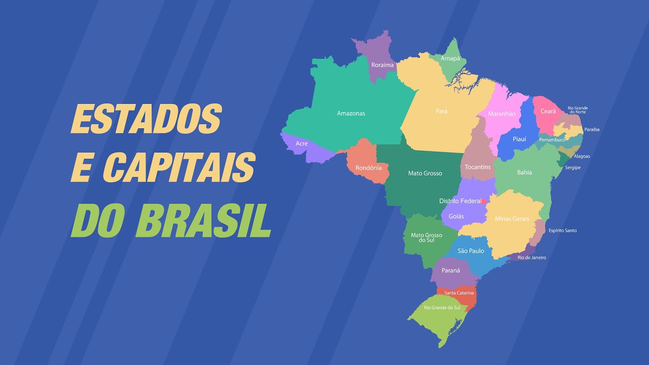 Mapa dos estados e capitais do Brasil