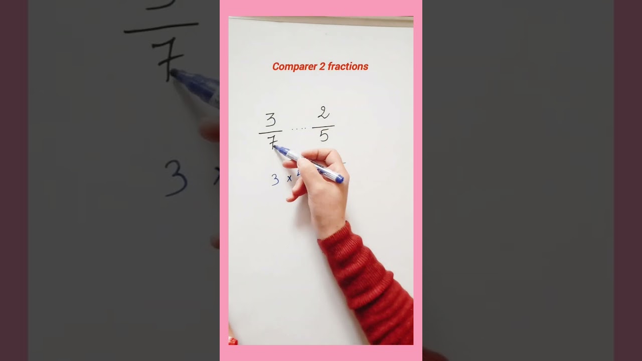 comparer 2 fractions #maths #shortvideo #shorts #fraction