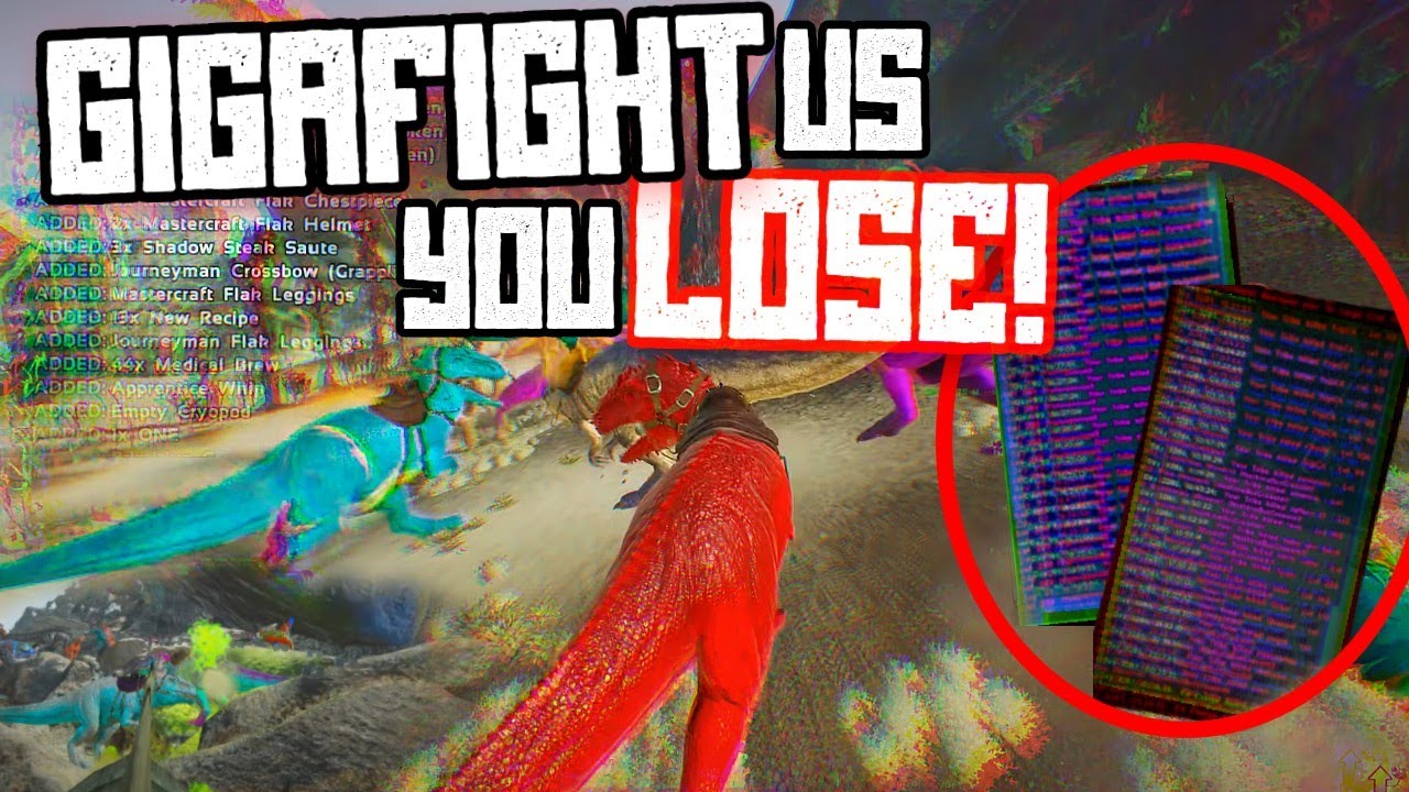 |GIGA FIGHT US, YOU LOSE!| Ark Official PvP|
