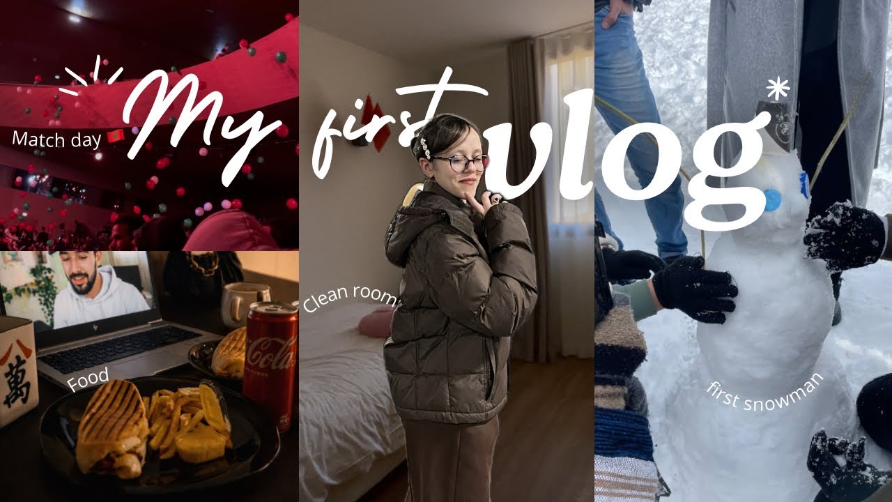 My First Vlog | After Finals Reset🤍, Cleaning, Friends, Football & Snow ,يوميات ما بعد الامتحانات