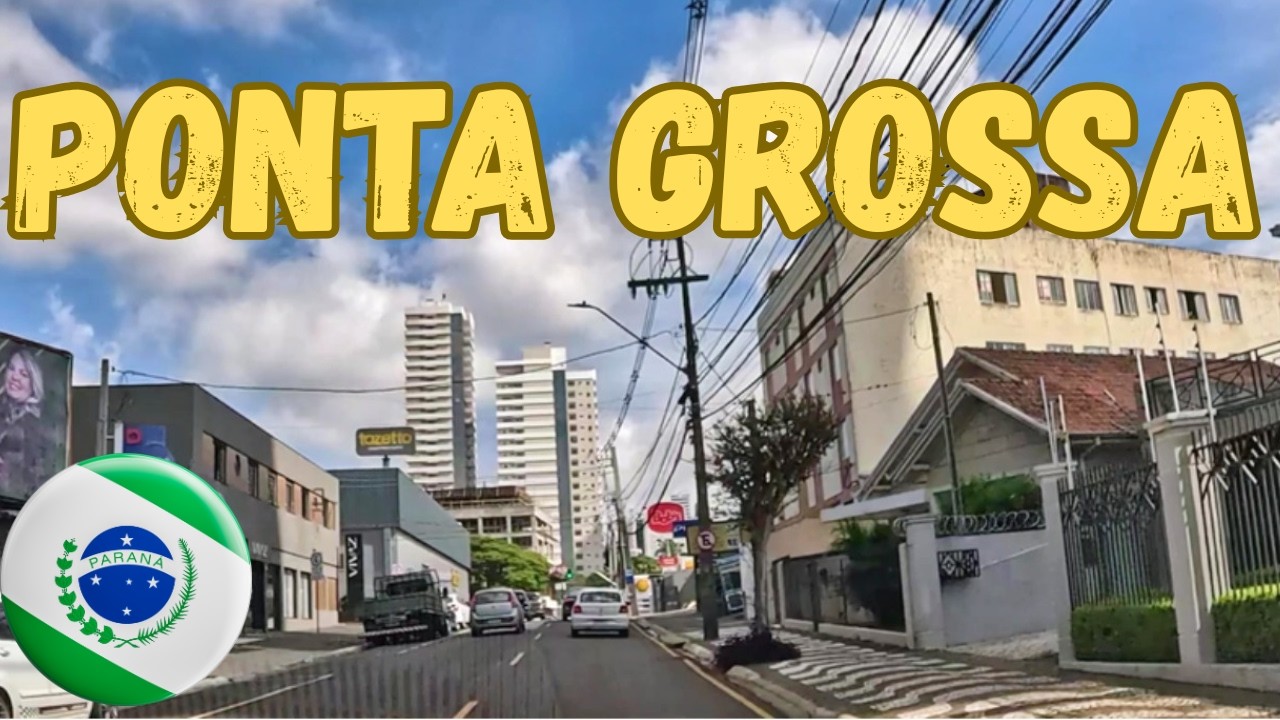 Ponta Grossa no Paraná, dirigindo pelo centro