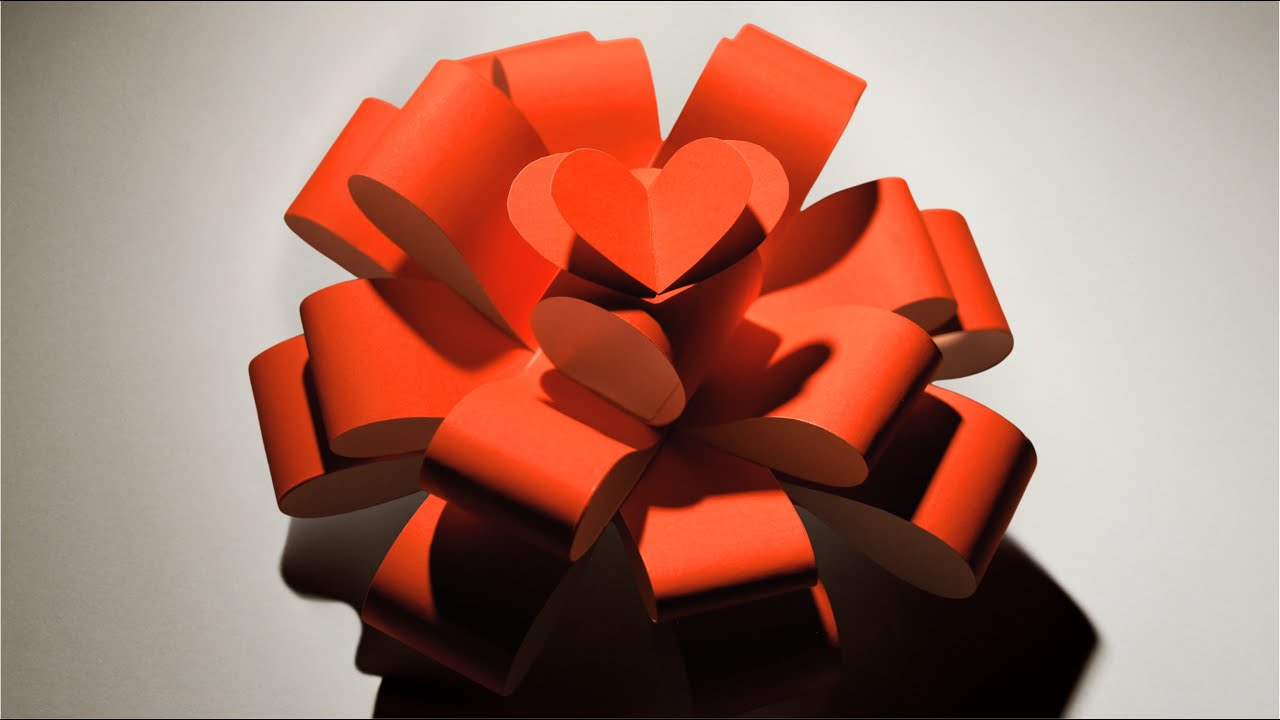 Valentine’s Paper Bow ❤️ | Made from One Sheet of Paper, Glue and Scissors | Simple DIY