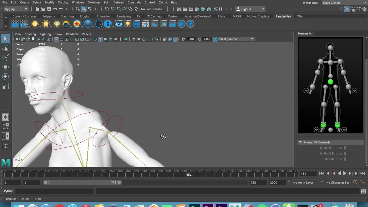 Cleaning up Motion Capture Data in Maya 2017