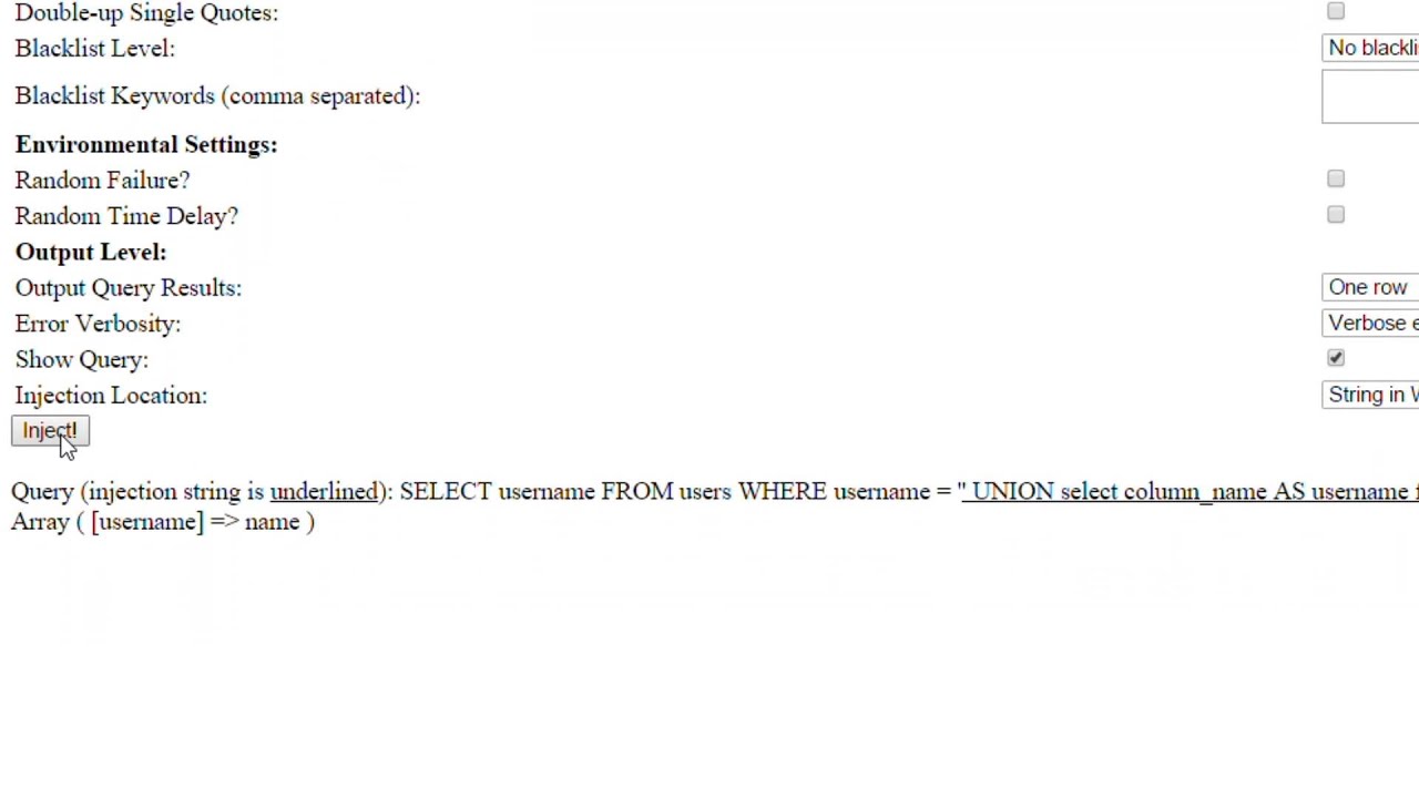 SQL Injection Challenge 1,3,10
