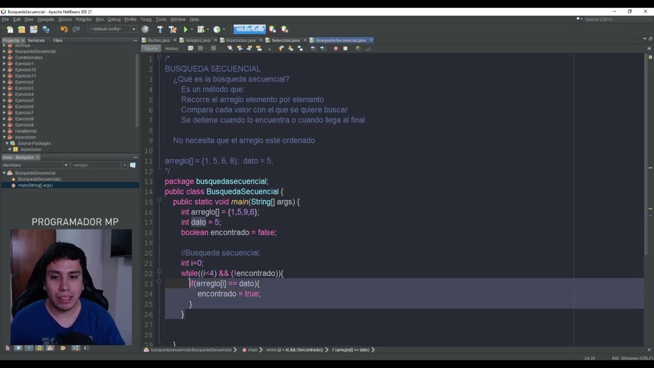 ¡PROGRAMACIÓN EN JAVA DESDE CERO! | Búsquedas | Clase 67: Búsqueda Secuencial o Lineal
