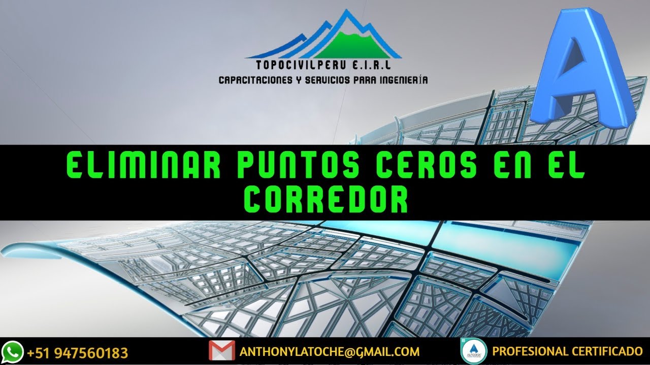 COMO ELIMINAR PUNTOS CEROS DEL CORREDOR CON CIVIL 3D 2020 🇵🇪 👷🏻 👨‍🏫