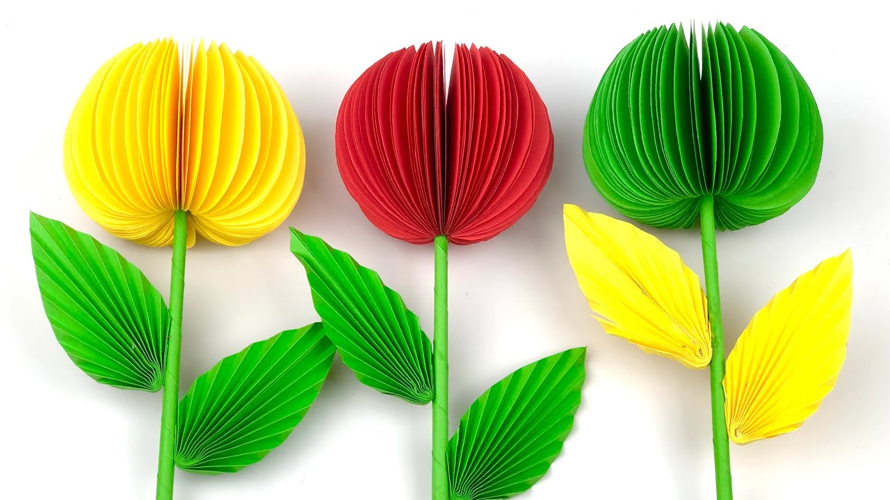 Beautiful Paper Flower Making | Home Decor | Paper Craft | Paper Flowers Easy | Awesome Flowers