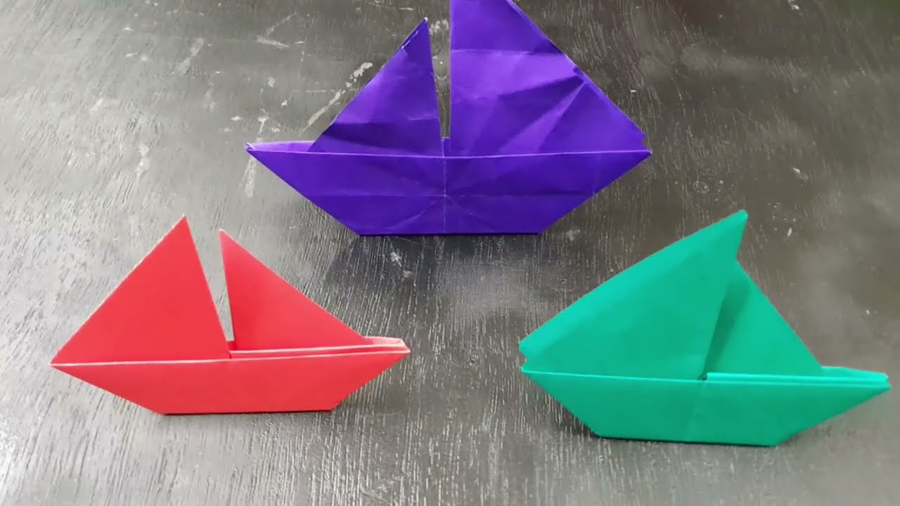 How to make this sail boat for kids / #diy #trending #craft #origami