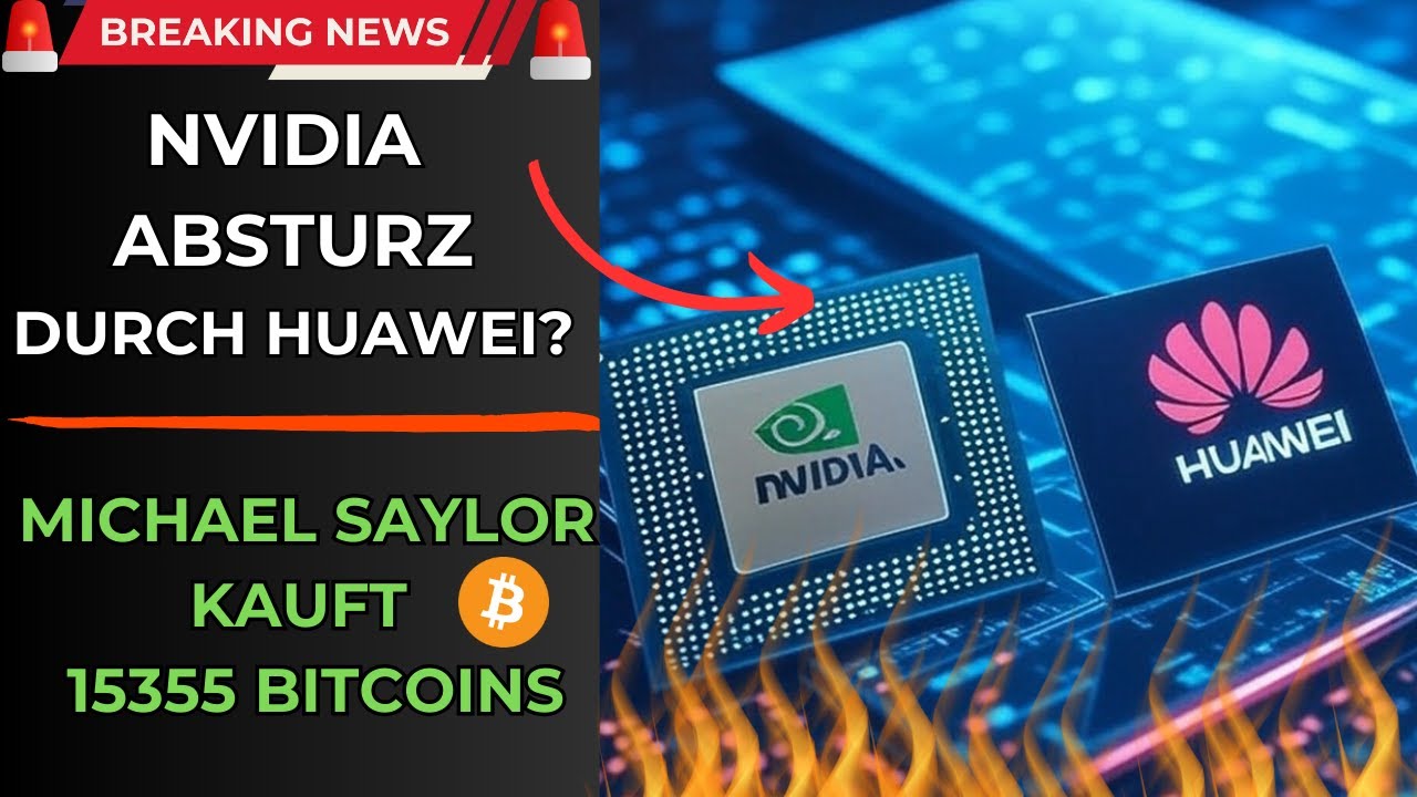 NVIDIA ABSTURZ ! HUAWEI bringt eigenen H20 AI CHIP !  | Aktien & Krypto News #nvidia #bitcoin