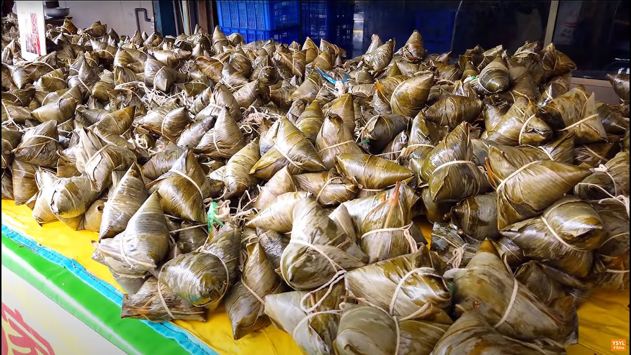 古早味肉粽製作-台灣街頭美食-台中美食-粽子/ZONGZI-Sticky Rrice Dumpling-Taiwanese Street Food-Taiwan Food