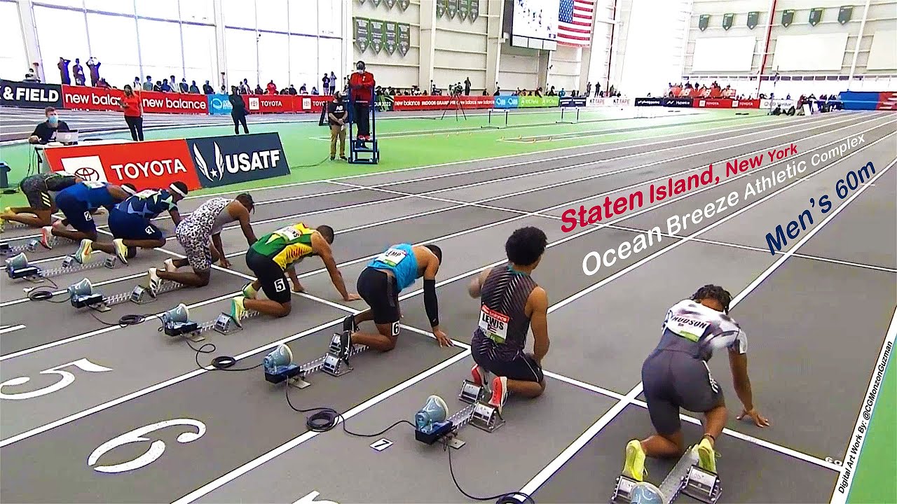 Men's 60m.  Ocean Breeze Athletic Complex, Borough of Staten Island, NYC.  February 6, 2022
