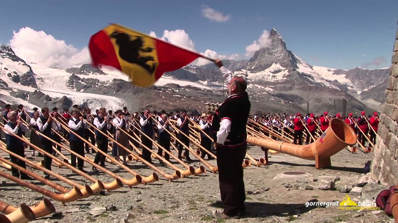 Alphorn Weltrekord auf dem Gornergrat
