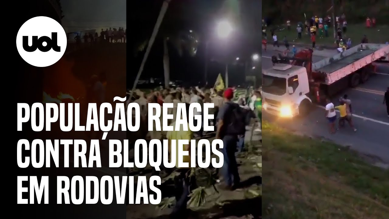 Rodovias bloqueadas: Vídeos mostram população reagindo para liberar bloqueios de bolsonaristas