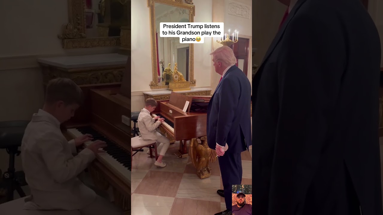 President Trump listens to his Grandson play the piano 🥰