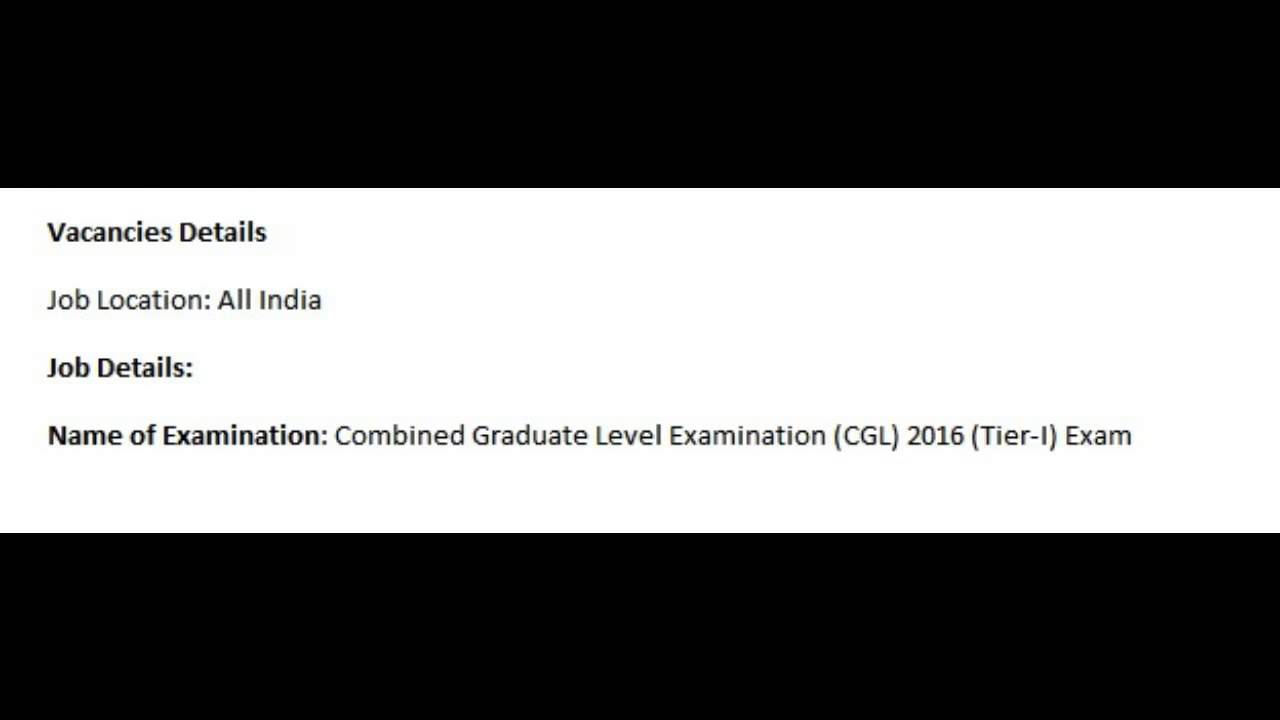 SSC Recruitment 2016 | Apply Online