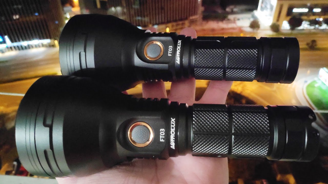 Astrolux FT03 XHP50.2 4300lm Vs Astrolux FT03 SST40 2400lm Flashlight - Outdoor Test