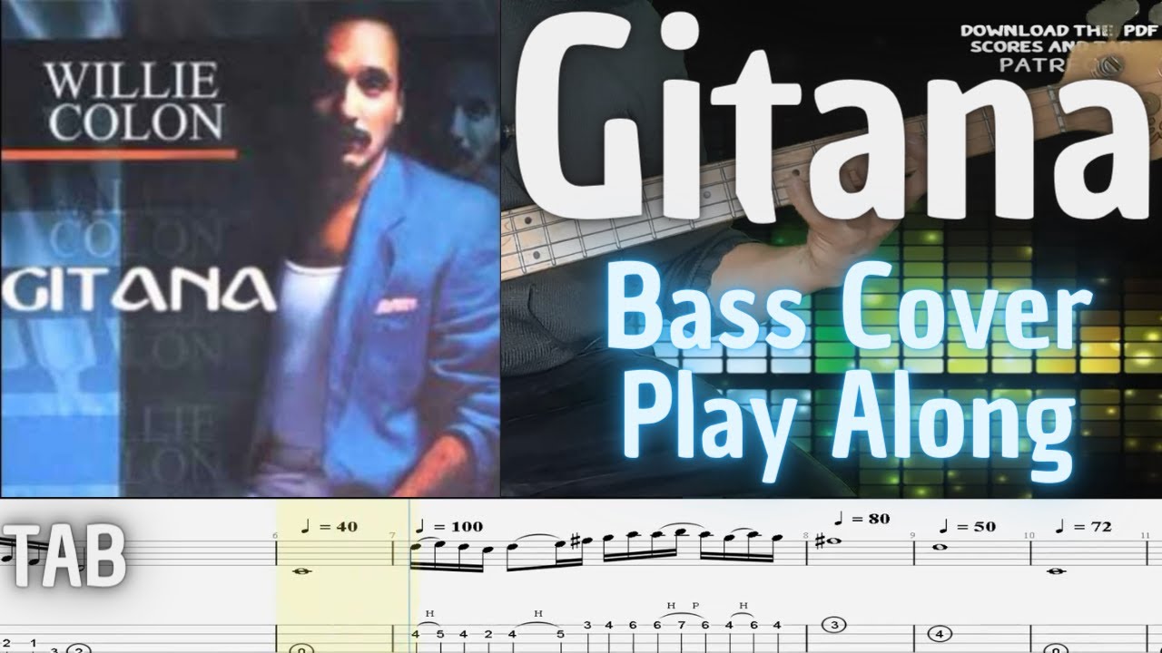 Willie Colon - Gitana Latin Bass LINE  - Salsa Tablatura🎸