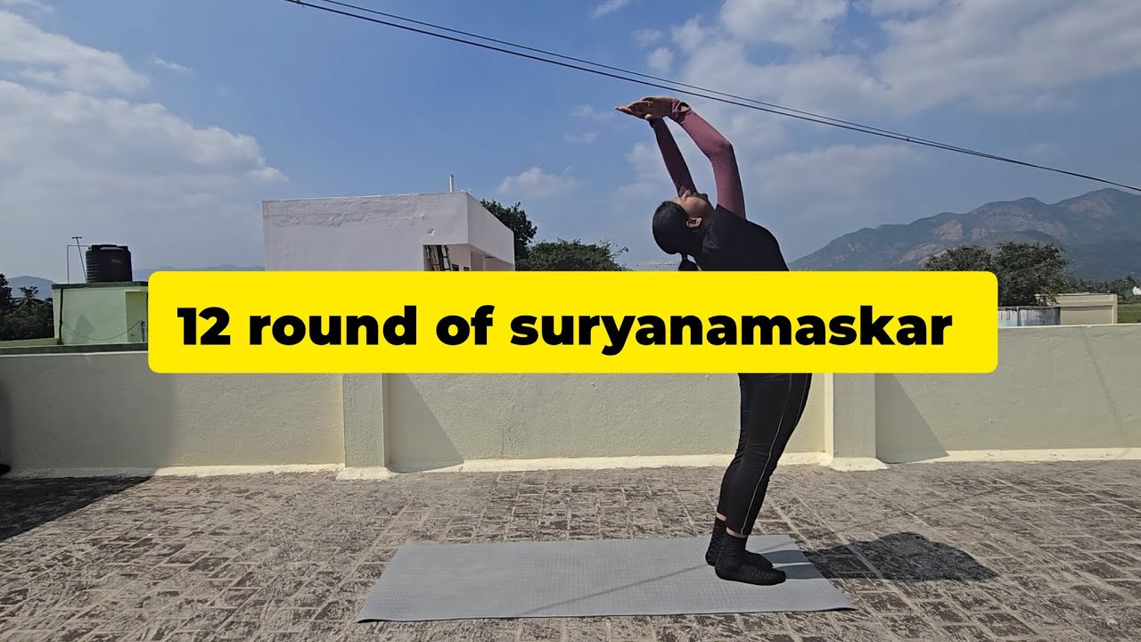 12 Rounds of suryanamaskara #YogaAsanas​ YogaInspiration​ #YogaTeacher​ #YogaIndia​ #MorningRoutine​
