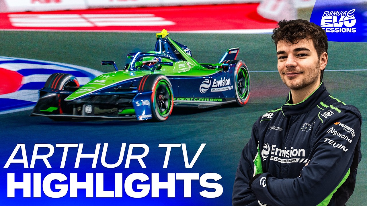 Arthur TV drives the world's quickest race car! | Formula E EVO Sessions best moments