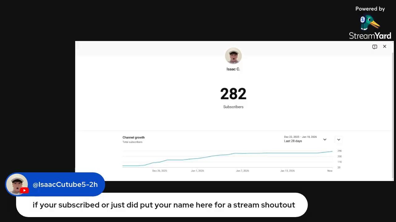 put your name in the chat if you subed