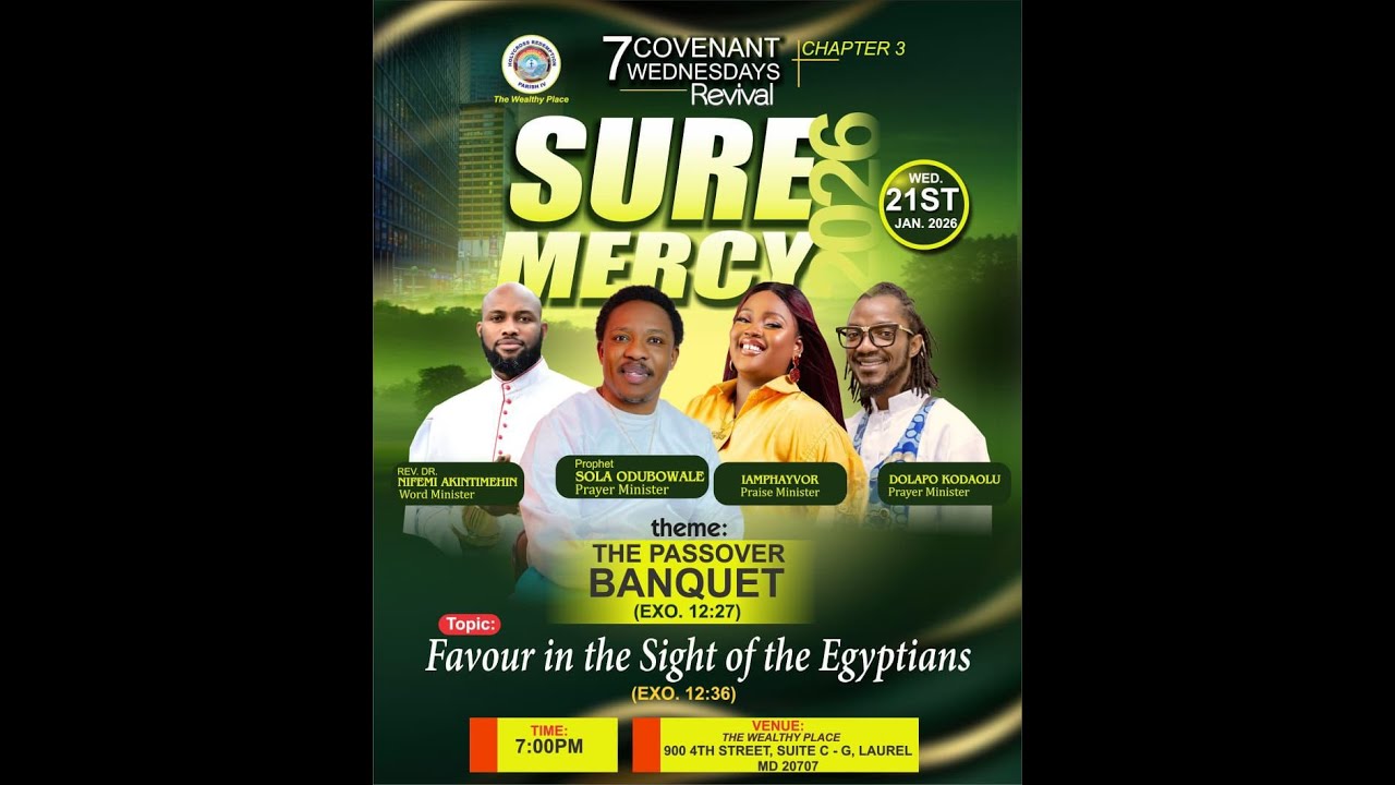 SURE MERCY: THE PASSOVER BANQUET(EXO. 12:27)CHAPTER  3