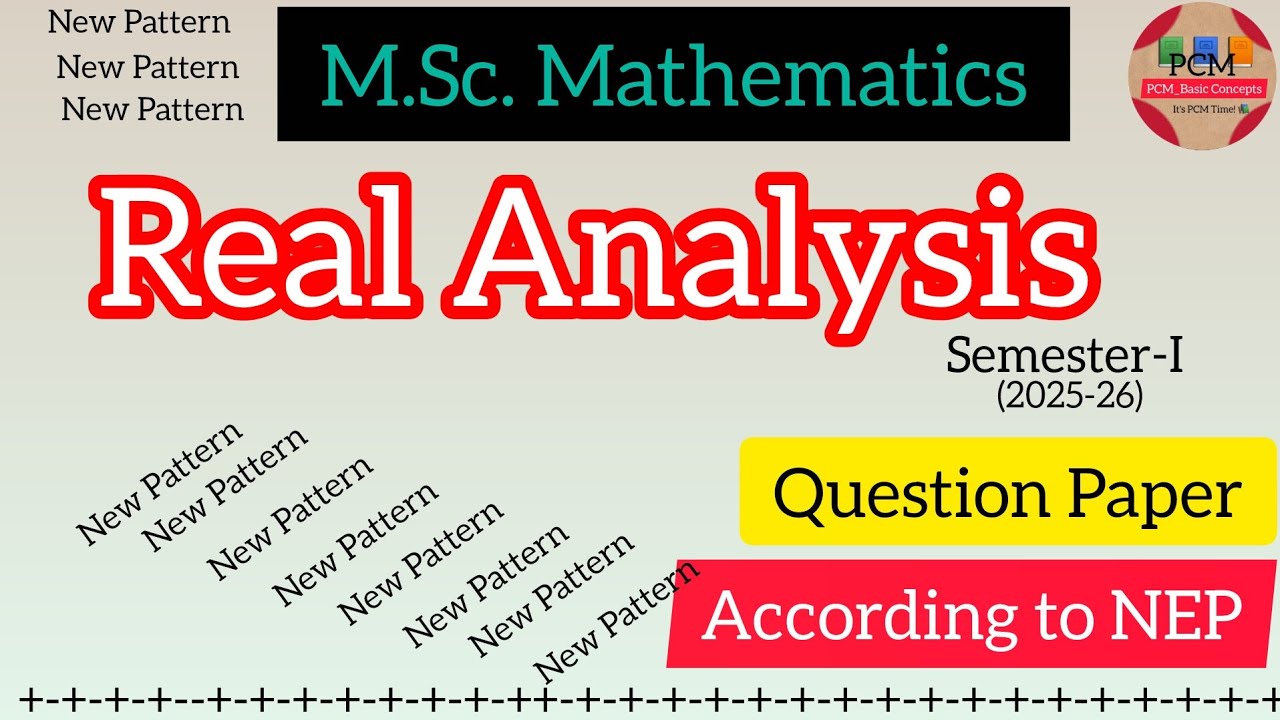 Real Analysis (M.Sc. Sem-I) 