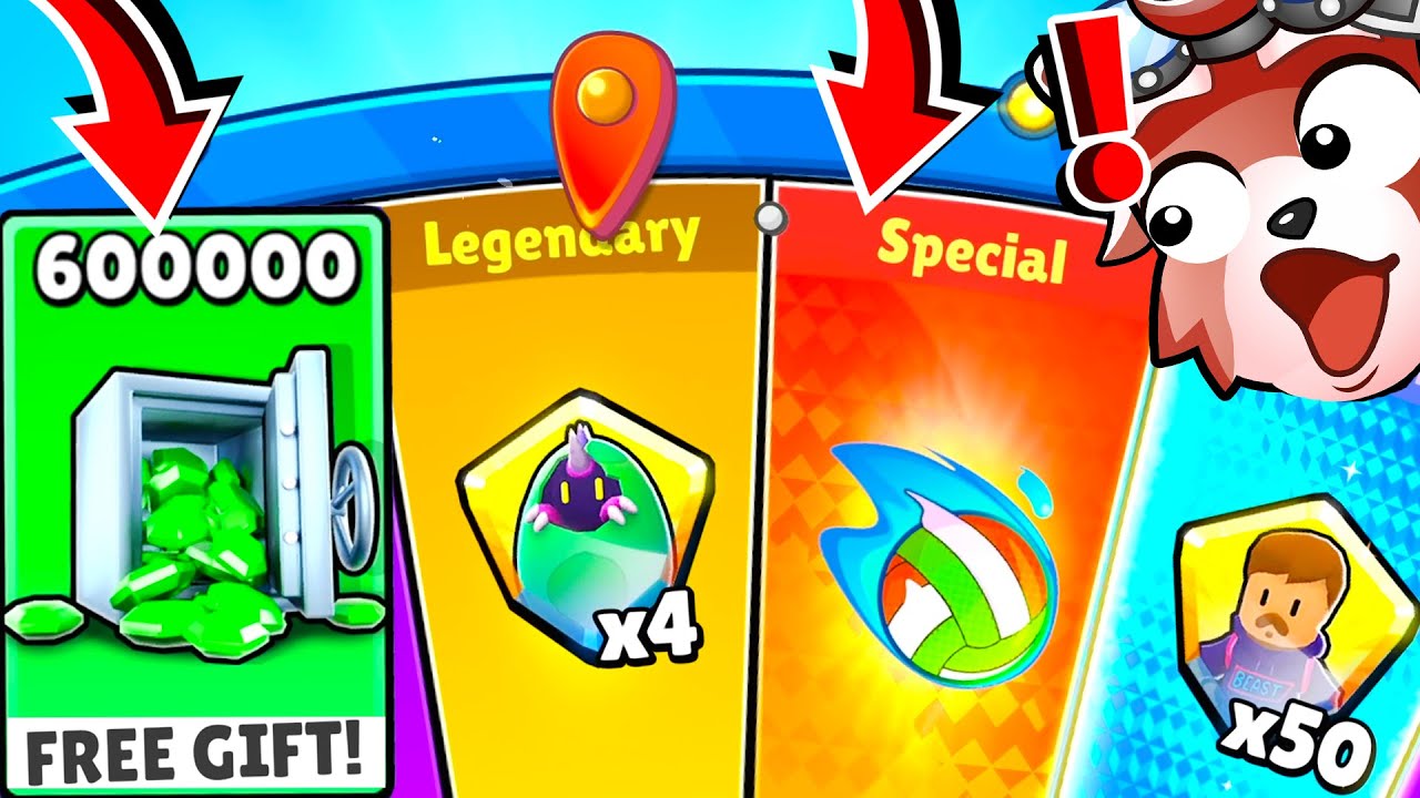 Oferta cu 600k GEMS, iau EMOTE-ul MINGE si NOILE SHARDS in Stumble Guys
