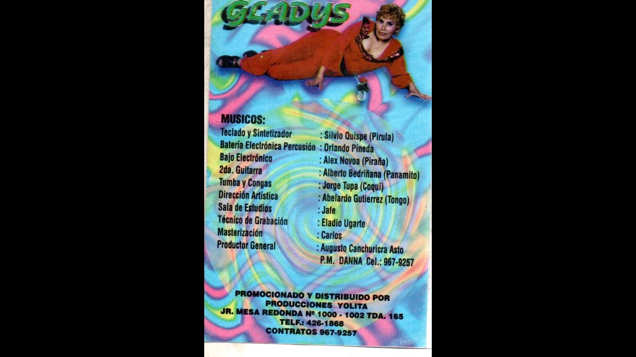 GLADYS (ESPOSA DE TONGO)-TRACK 01 NO PUEDO MAS-CASSETTE 1997-PRODUCCIONES YOLITA