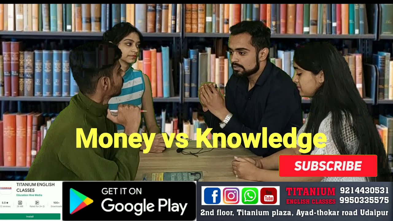 Money vs Knowledge Group Discussion | Group Discussion in English by Titaniuns | Debate in English