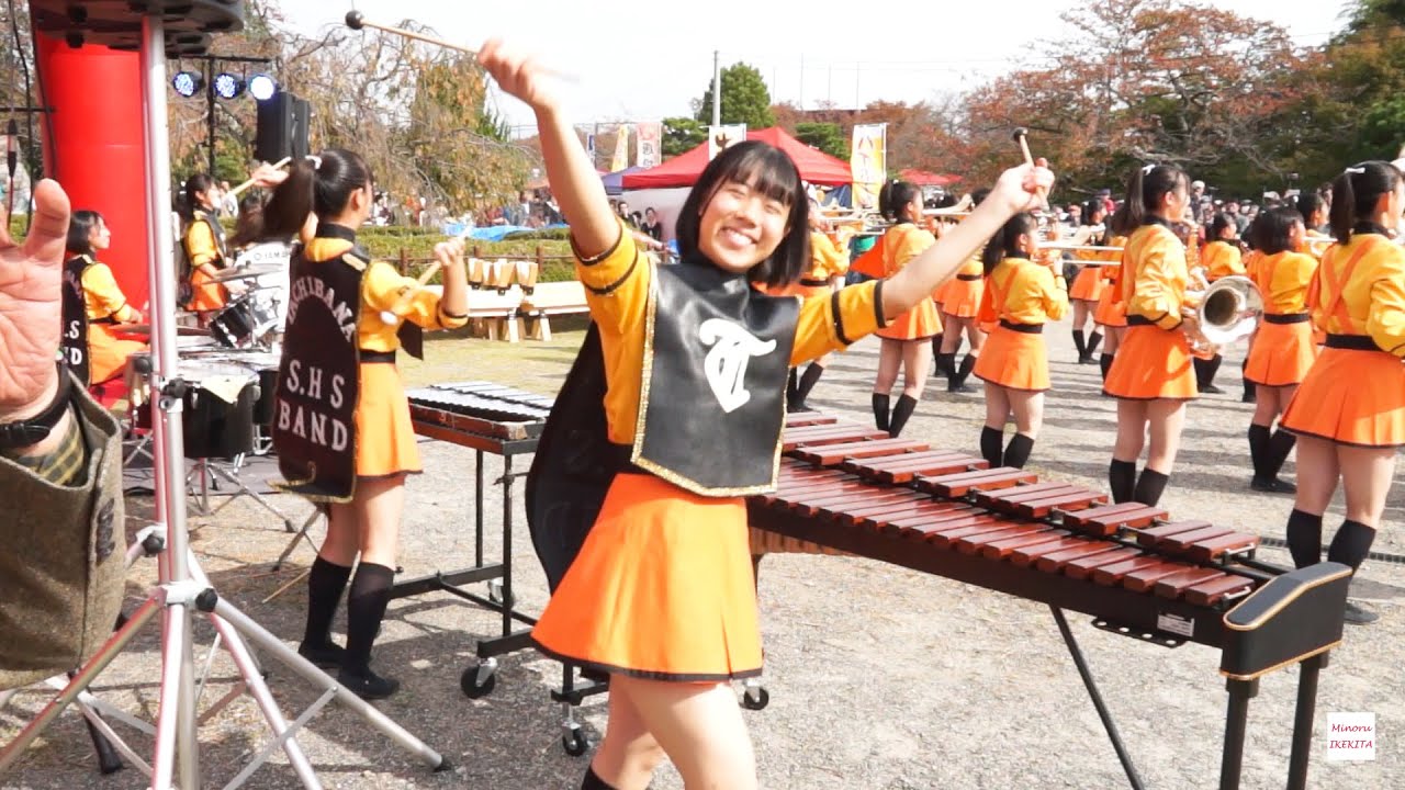 京都橘高校吹奏楽部(パーカス隊視点)  「Winter Games」「Seaside Bound」「Sing,Sing,Sing」 ＠伏見お城まつり2019　　　　[4K]