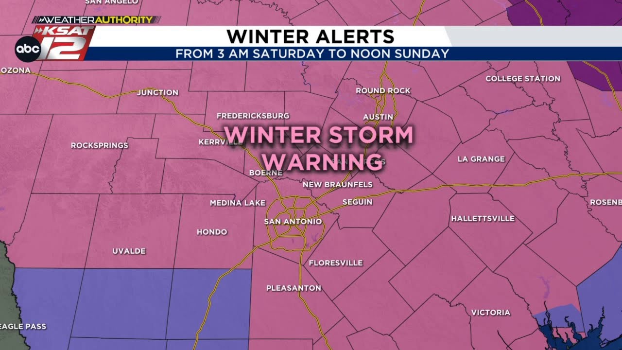 Travel impacts possible early Sunday, higher accumulations in the Hill Country