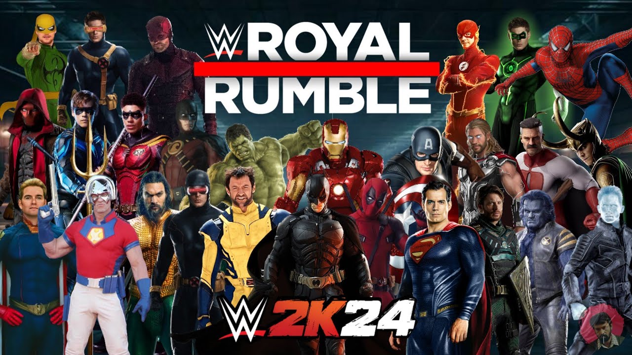 Massive Superhero Royal Rumble [Marvel/DC] - WWE 2K24 4K60 PS5