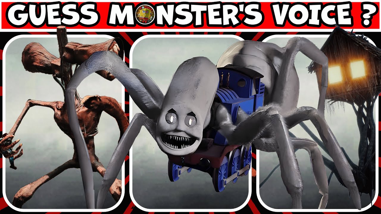 Guess the MONSTER'S VOICE? Choo Choo Charles, Siren Head, Cursed Thomas, House Head, Spider-Man