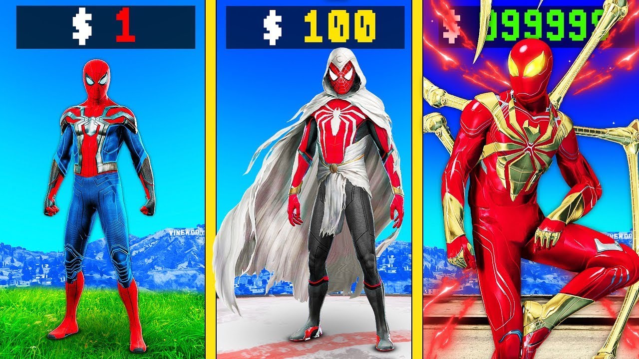 $1 SPIDERMAN to $1,000,000,000 in GTA 5