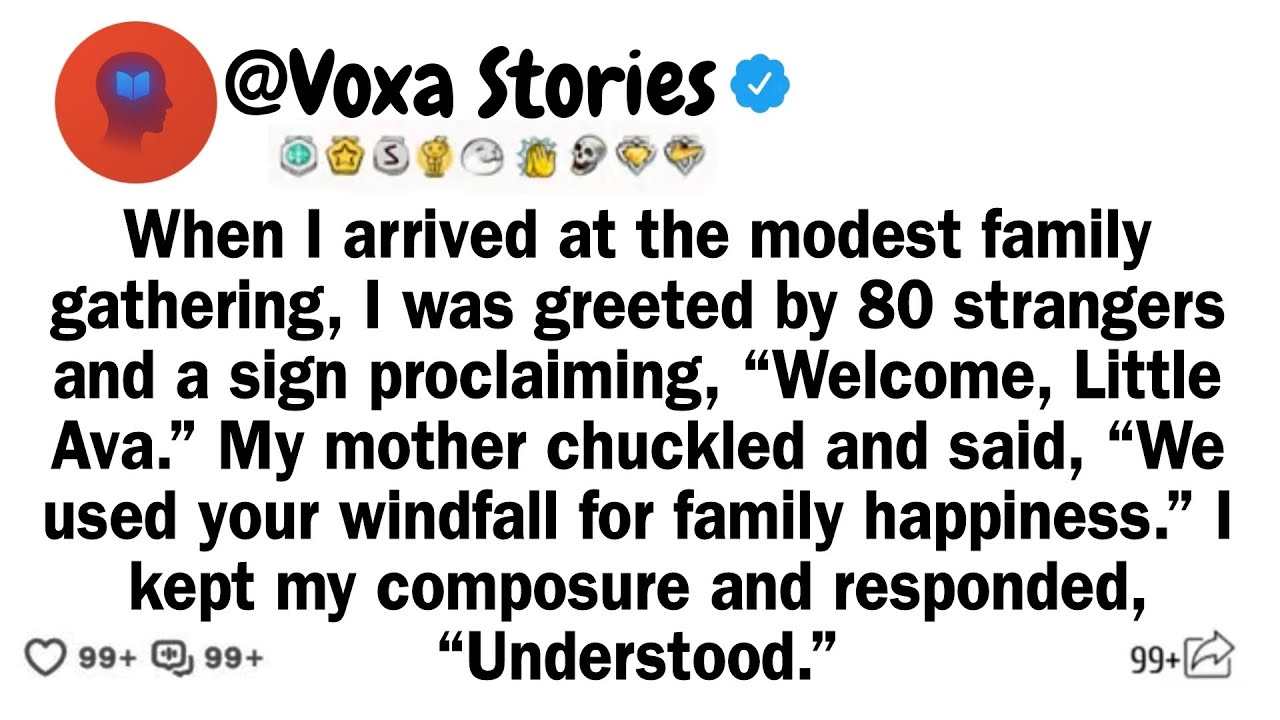 [Full Story] When I arrived at the modest family gathering, I was greeted by 80 strangers and a sign