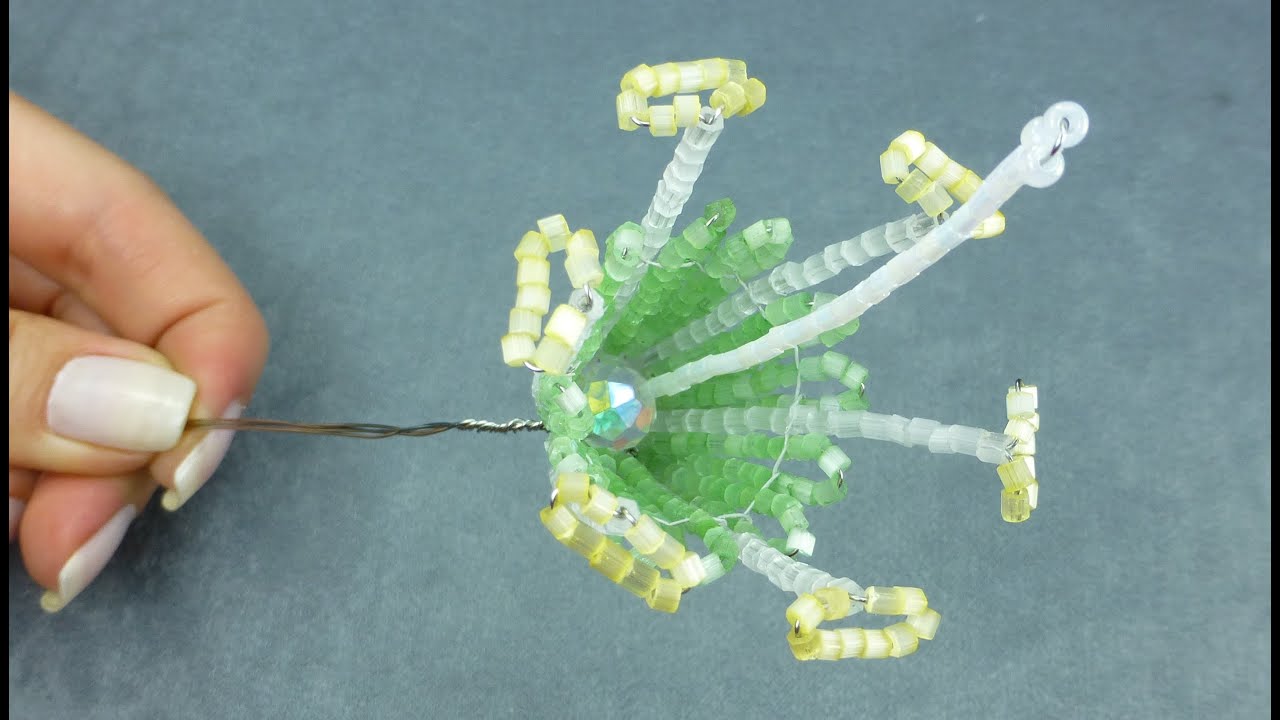 Амазонская лилия из бисера. Урок 4 - Сердцевина / Beaded amazon lily. Lesson 4 - Center