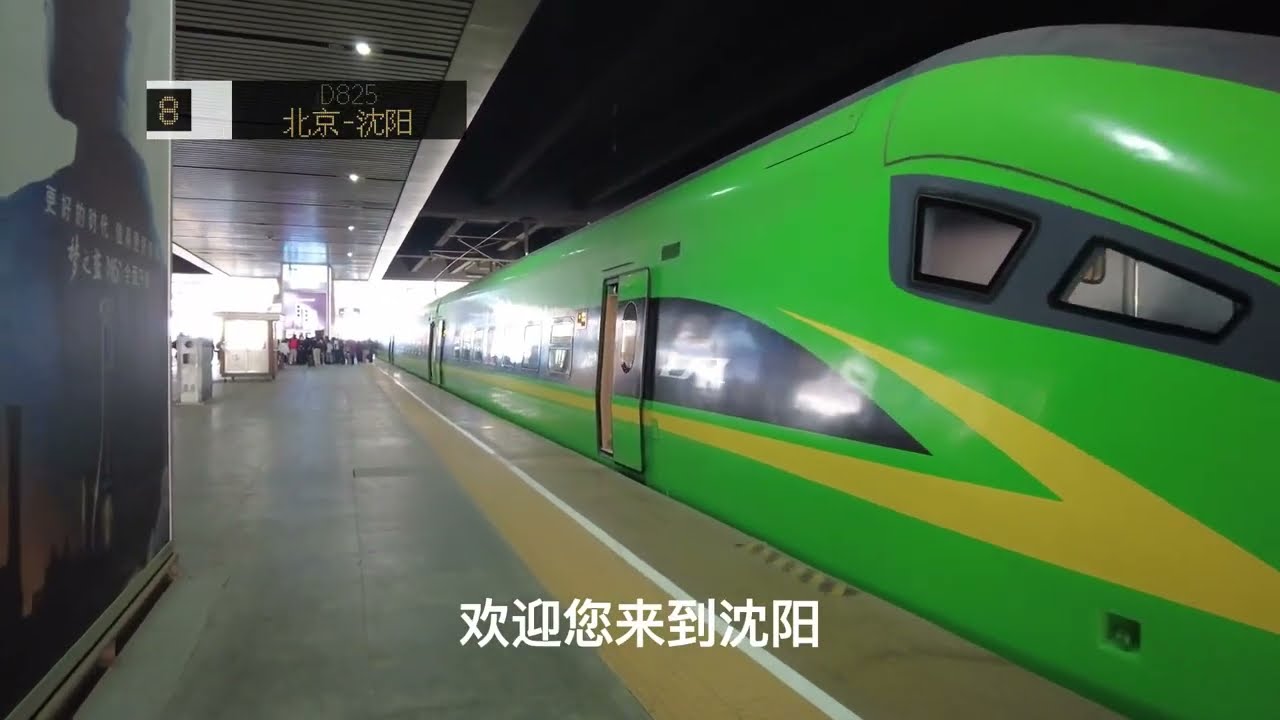 比火车还慢的复兴号动车组D825次北京-沈阳&middot;运行时速不足100公里#travel#railway#landscape