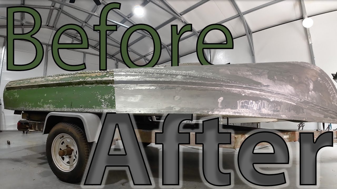 Secrets to EASY Paint REMOVAL From An Aluminum JON BOAT With No Chemicals- Diy Style!