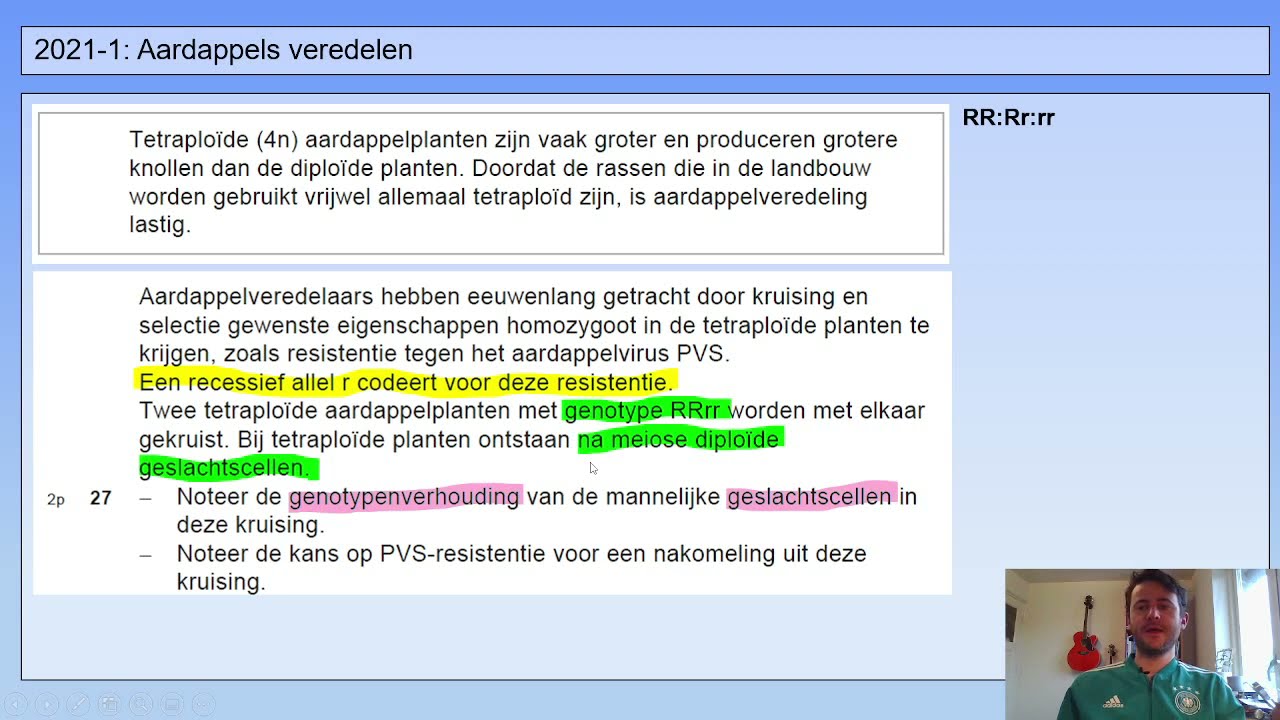 Examentraining vwo bio | 4 | Aardappels veredelen | 2021-1 | vr. 24 t/m 32